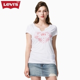 Levi's李维斯春夏季女士Logo印花白色短袖T恤80259-0180