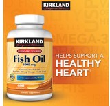 美国直购Kirkland signature浓缩天然深海鱼油软胶囊400粒降三高
