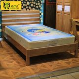 儿童床家具环保床1.2米1.5米全实木床原木储物高箱床公主床单人床