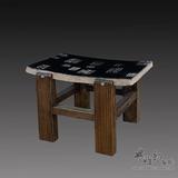 新中式仿古树脂工艺品 中式软装矮凳坐凳子小石凳 章印凳几(弧型)