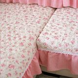粉色温馨坐垫田园碎花沙发垫巾套罩韩式温馨防滑布艺飘窗垫坐垫子