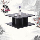 新中式茶几方几现代中式客厅正方形茶台创意大茶桌水曲柳实木家具