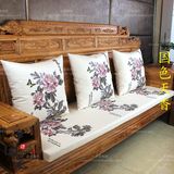 中国风古典中式沙发实木红木坐垫太师坐垫椅垫海绵加厚高密度定做