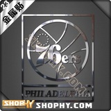 NBA篮球费城76人队标志金属贴动漫周边手机自行车汽车贴纸23