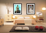 欧式客厅京剧人物挂画有框画卧室装饰画双联壁画现代简约床头美女