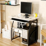 长70cm带抽屉田园彩绘台式电脑桌 小型简约家用办公桌 简易书桌子