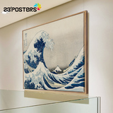 爱上 日式风格装饰画浮世绘客厅餐厅榻榻米单幅双联神奈川冲浪里