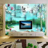 立体浮雕个性中式客厅电视背景墙纸壁纸加厚无纺布大型壁画3d唐韵