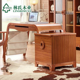 预林氏木业新中式书桌书椅组合家用多功能办公桌创意电脑台BY1V