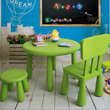 双层加厚 幼儿园儿童塑料桌椅 宝宝学习桌椅儿童圆桌写字桌塑料