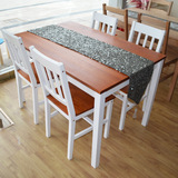 餐桌组合简约现代实木饭桌桌子长方形椅子组装小户型