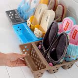日式创意省空间简易鞋柜立式鞋盒整理架塑料鞋子收纳盒收纳 鞋架