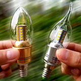 新款LED4w/5w灯泡小螺口e14小头玻璃球泡吊灯水晶灯灯泡光源包邮