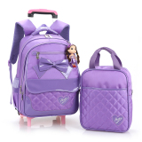 包邮拉杆书包女小学生1-3-4-5-6年级儿童双肩减负书包可拆卸背包