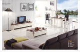 新款客厅成套家具组合 烤漆大理石茶几电视柜餐桌餐椅厦门包安装