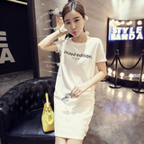 2016新款夏季女装短袖T恤修身大码半袖t恤韩版中长款体恤打底衫潮