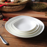 纯白骨瓷餐具瓷器 盘子 陶瓷创意西餐盘套装瓷盘日式碟子餐盘菜盘