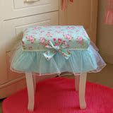 韩式公主布艺凳子罩 化妆凳罩 梳妆台床头柜罩 钢琴凳套