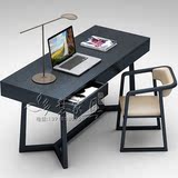 漆书桌现代简约办公桌黑白烤漆电脑桌烤异形书桌弧形电脑桌定制