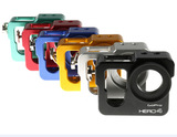 GoPro Hero4配件 三代铝合金外壳多功能狗笼金属壳配UV盖