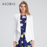 ASOBIO 2015春夏新款女装 通勤纯色长袖西装开衫外套 4512453393