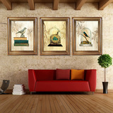 高档装饰画现代简约欧式客厅沙发背景墙装饰画挂画卧室艺术三联鸟