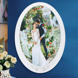 瓷结婚照放大相框带照片制作一体水晶双层挂墙60寸婚纱水晶相框烤
