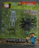 正品 Minecraft我的世界玩具 积木人3寸 可动人偶公仔 蜘蛛特价