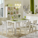 现代简约客厅餐厅家具时尚小户型餐桌椅组合长方形可折叠伸缩饭桌