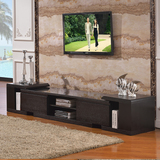 皇宇顾家 客厅电视柜简约现代伸缩钢化玻璃小户型整装电视柜1183