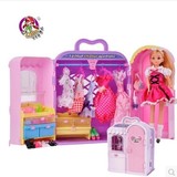 乐吉儿芭比娃娃梦幻衣柜H21C 换装娃娃7件衣服带配件儿童益智玩具