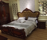 欧式床实木床1.8米双人床橡木床美式真皮床新古典后现代创意家具