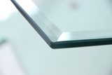 业钢化玻璃定制定做加工圆形方形椭圆餐桌面茶几面办公桌磨边专