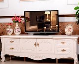欧式现代简约田园韩式地中海时尚纯白色地柜 1.6米实木液晶电视柜