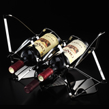 不锈钢红酒架摆件创意葡萄酒架现代风格时尚家饰拉花酒架酒瓶架