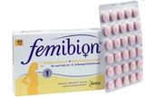 德国代购Femibion1段800 孕妇叶酸及维生素 30粒无碘1月量