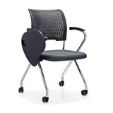 厂家直销办公写字板椅四脚移动折叠椅带扶手培训椅多功能会议椅