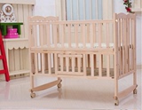 折叠全实木环保无油漆婴儿床婴儿摇篮床儿童床宝宝游戏床可变书桌