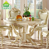 欧式新款新古典餐边柜 餐桌 桌椅 组合 客厅成套家具 吃饭桌