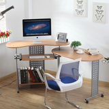 转角桌电脑桌台式桌家用 简约现代折叠桌子书桌办公桌 带滑轮