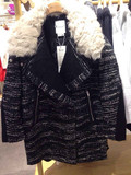 现货正品专柜代购 百家好2015冬季新款 大毛领外套大衣HPRF721D