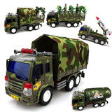 大号军事模型卡车惯性导弹玩具车儿童玩具汽车军用油罐车士兵玩具