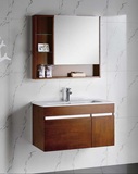 TOTO浴室柜组合 镜柜 橡木 简约现代 棕色 吊柜 多尺寸 洗手台盆