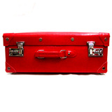 红色结婚箱新娘陪嫁箱子18寸20寸复古密码箱彩礼金箱手提箱包