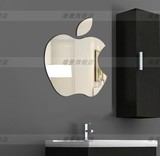 Y130苹果镜面贴创意艺术空间背景墙贴个性笔记本贴纸卫生间化妆镜