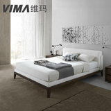 实木床 维玛可拆洗现代简约双人布艺床 1.8米实木软床 1.5米床