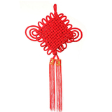 春节新年装饰用品 高档绒布中国结挂件挂饰 福字结 家居挂件红色