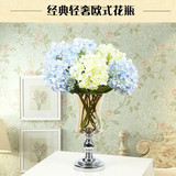 简约欧式玻璃花瓶法式美式花瓶餐桌花瓶样板间花瓶摆件客厅装饰品
