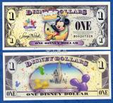 全新UNC 美洲 迪士尼1美元生日快乐全新外国纸币