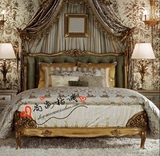 美式实木双人床简欧床法式新古典布艺软包床1.5/1.8米奢华婚床